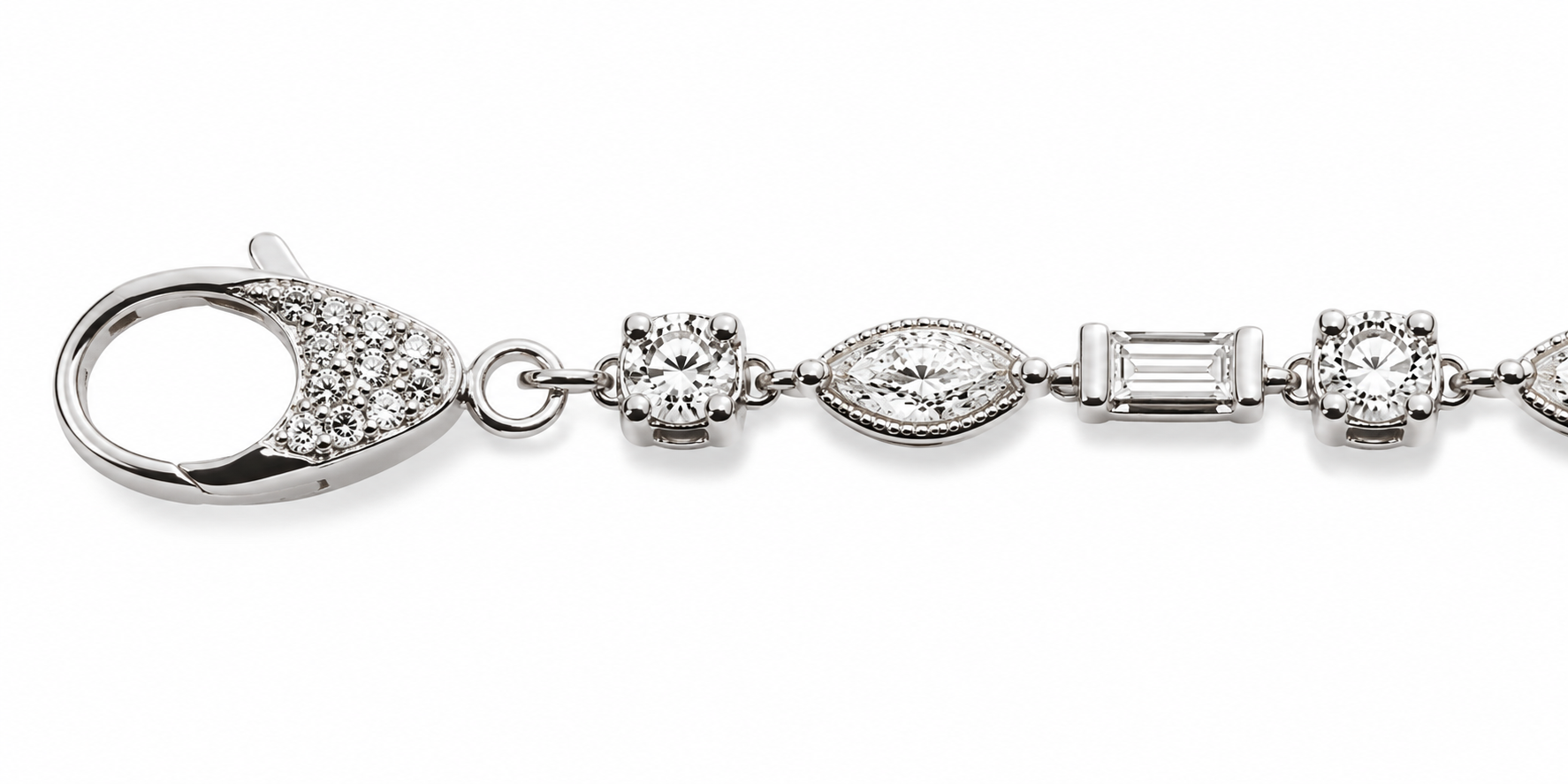 Bracelet Irregular Weissgold