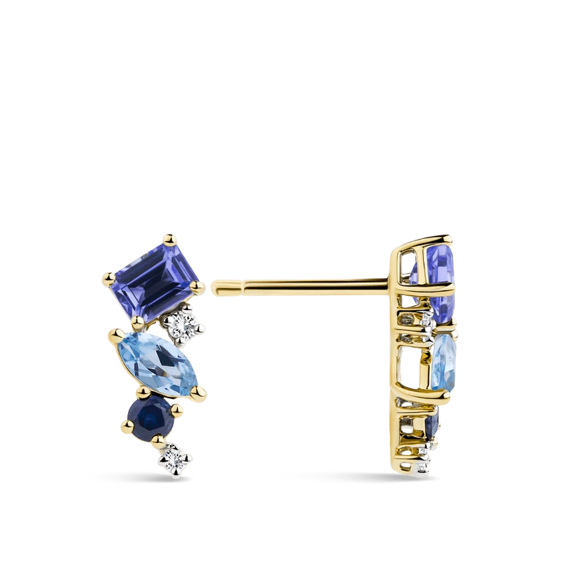 Confetti Studs - Tansanit