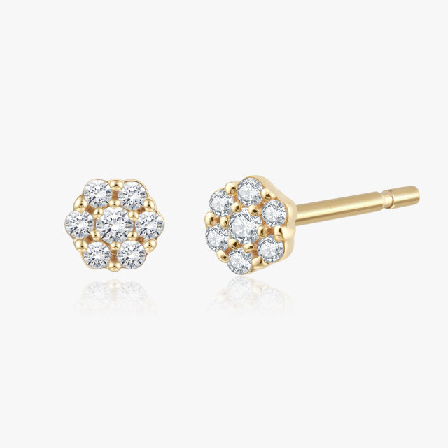 Diamond Mini Flower Studs