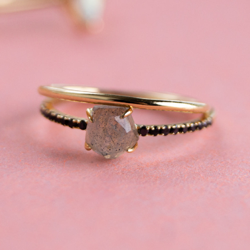 Bundle I Irregular Diamond Barock + Skinny Ring