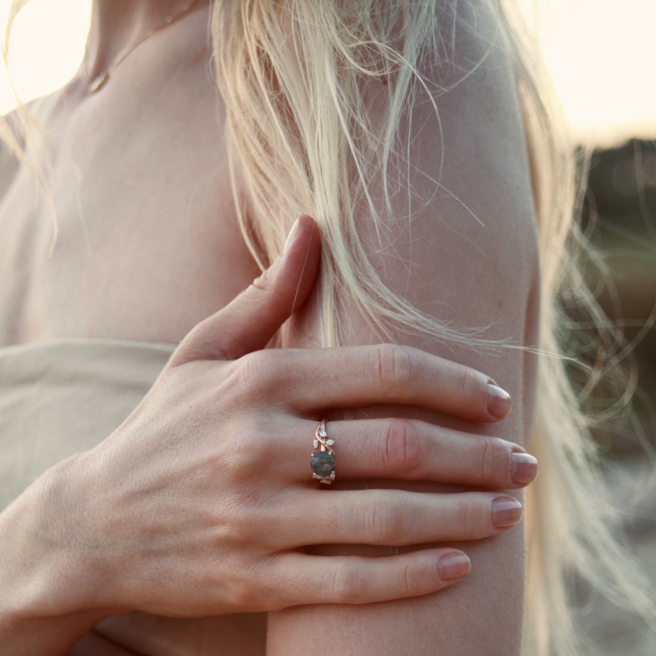 Flower Diamond Moss agate