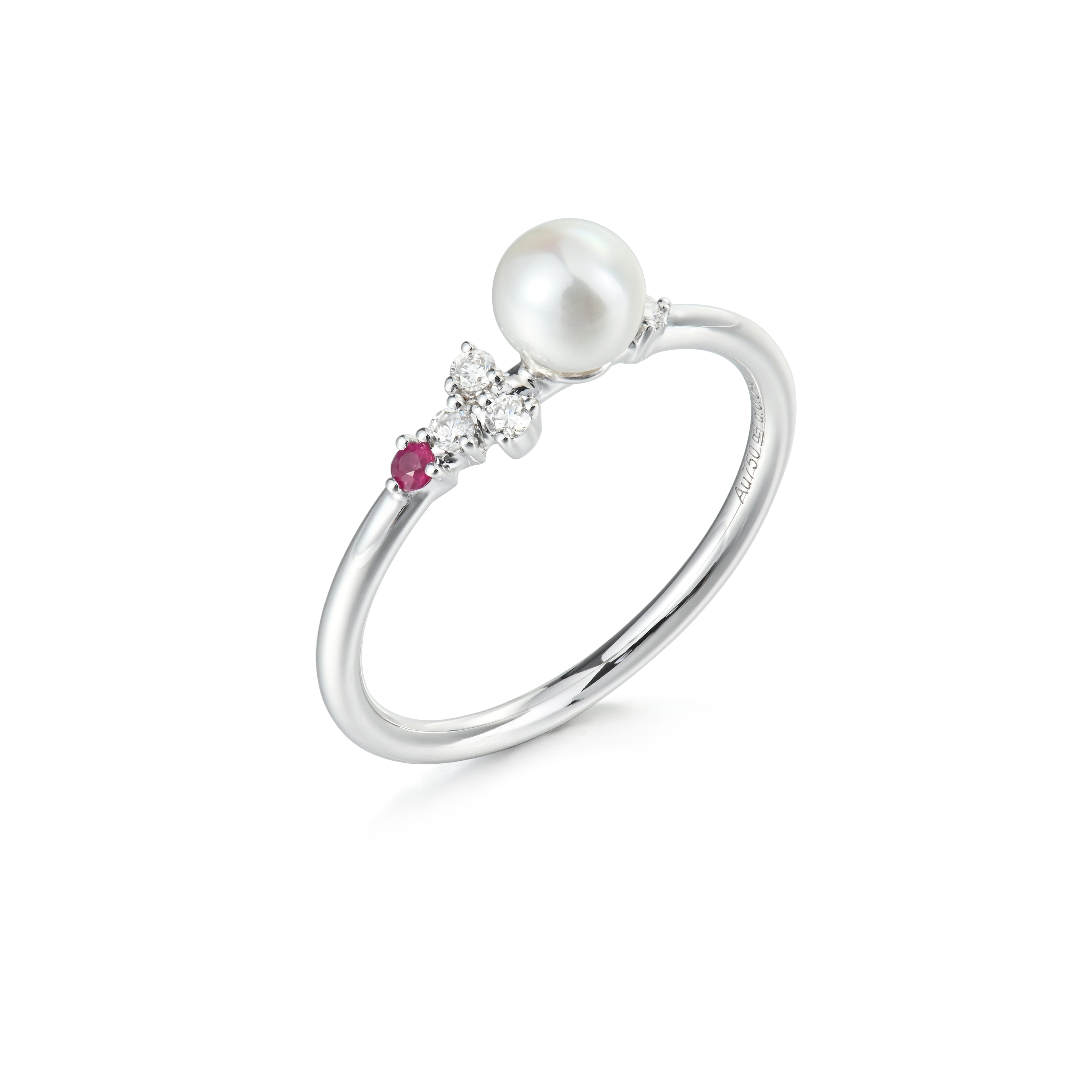 Ruby Stardust Pearl Ring