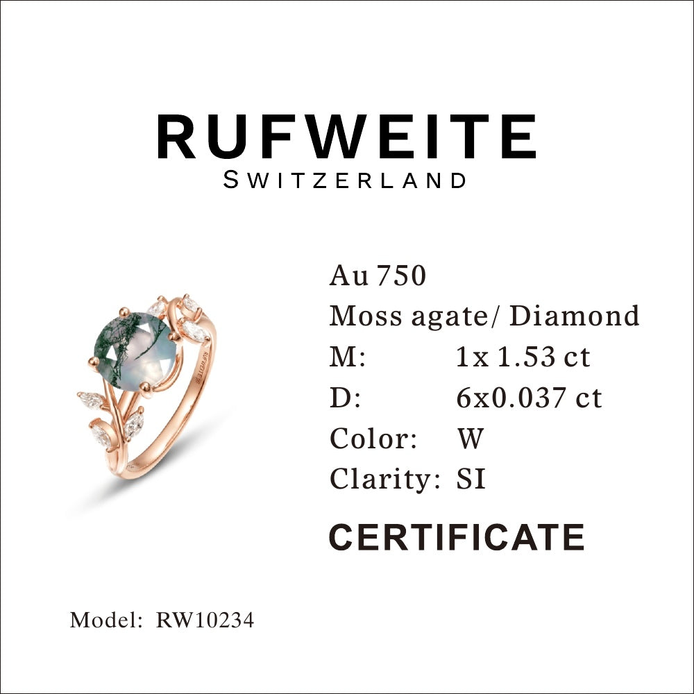 Flower Diamond Moss agate