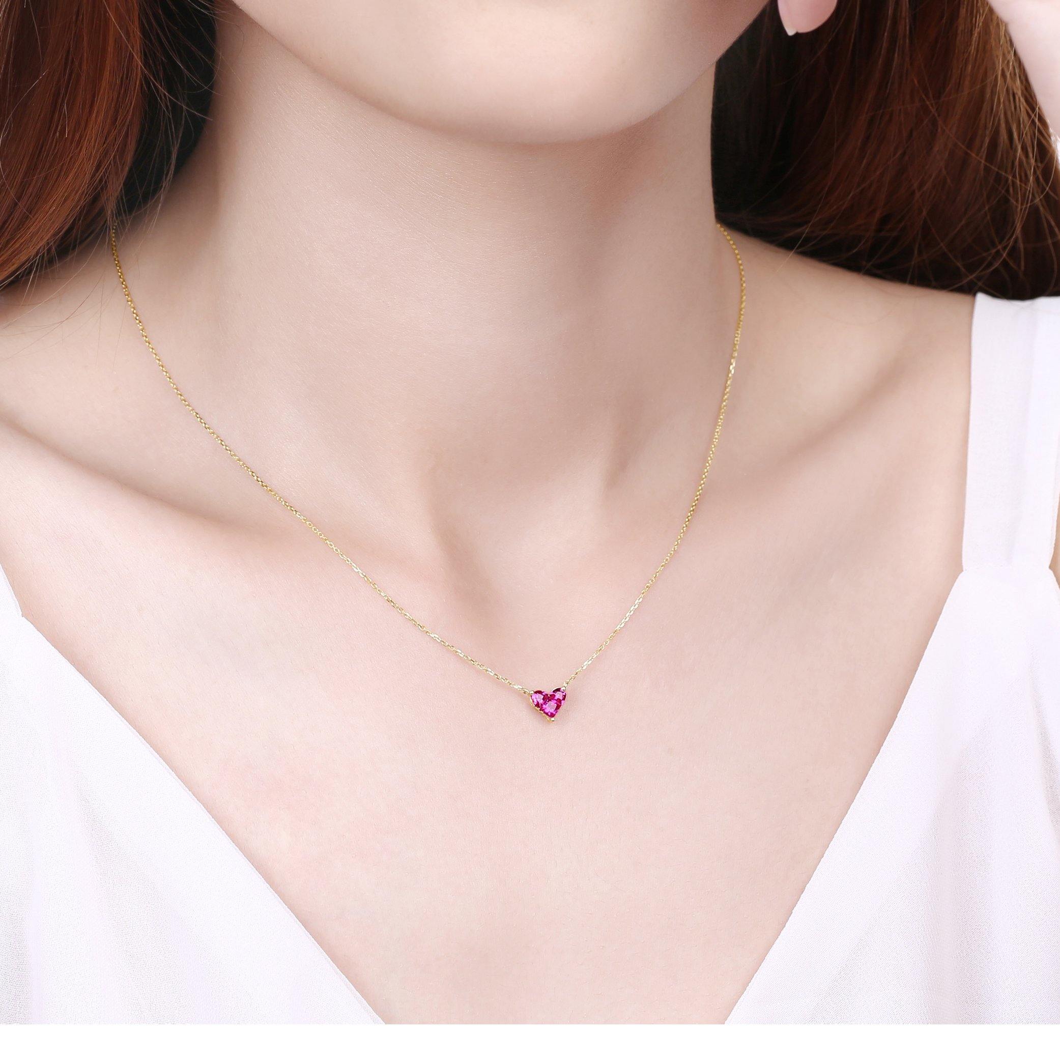 Heart Necklace - Solid Gold 14K - Rufweite Switzerland