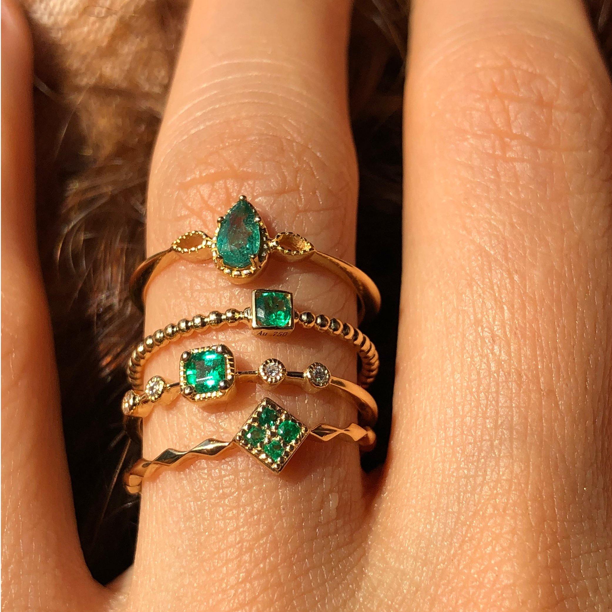 Emerald Drop Ring - Rufweite Switzerland