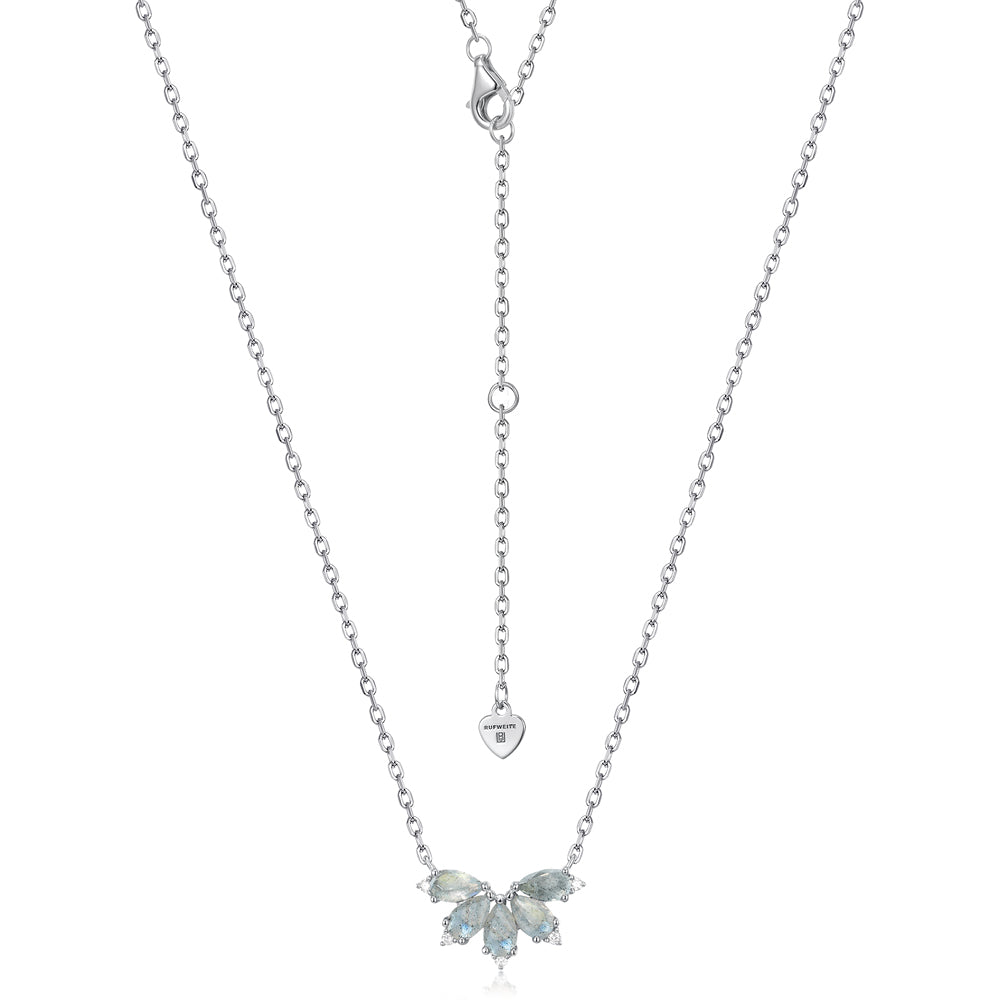 Labradorit Diamond Crown Collier