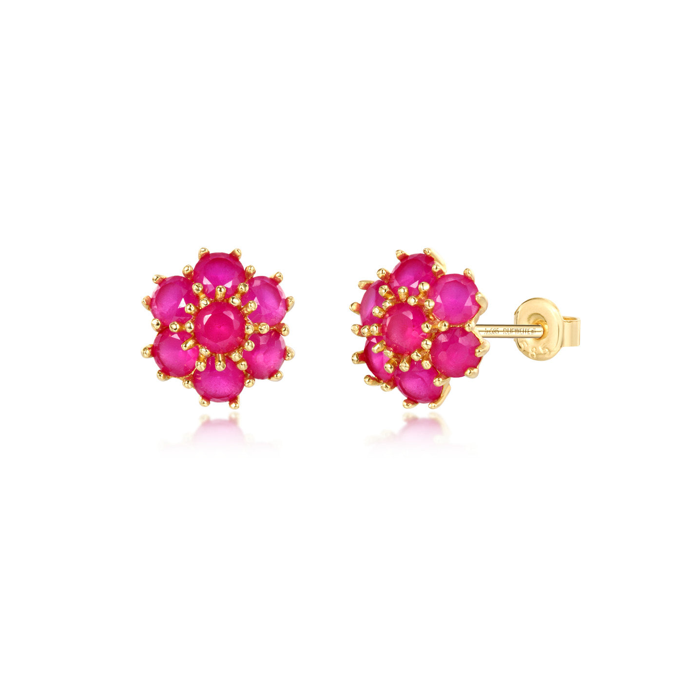 Flower Ruby Studs