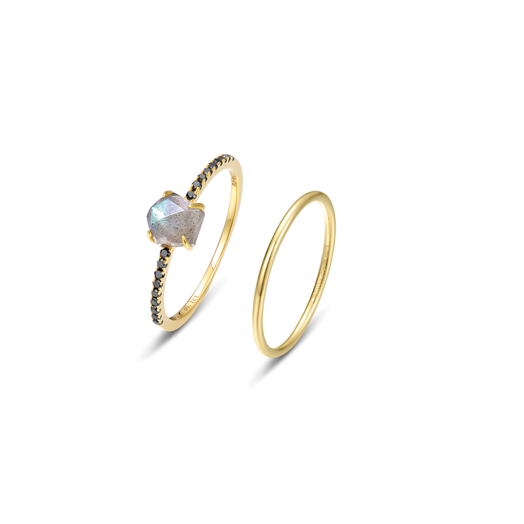 Bundle I Irregular Diamond Barock + Skinny Ring