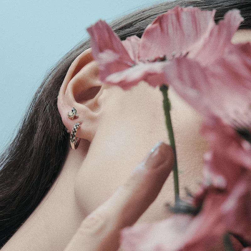 Confetti Studs - Turmalin x Peridot