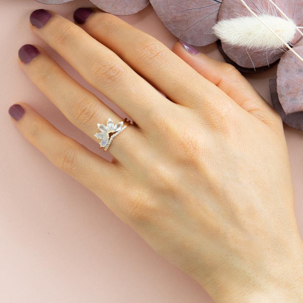 Bundle I Stack me - Solid Gold + Pavé Diamond Highlight