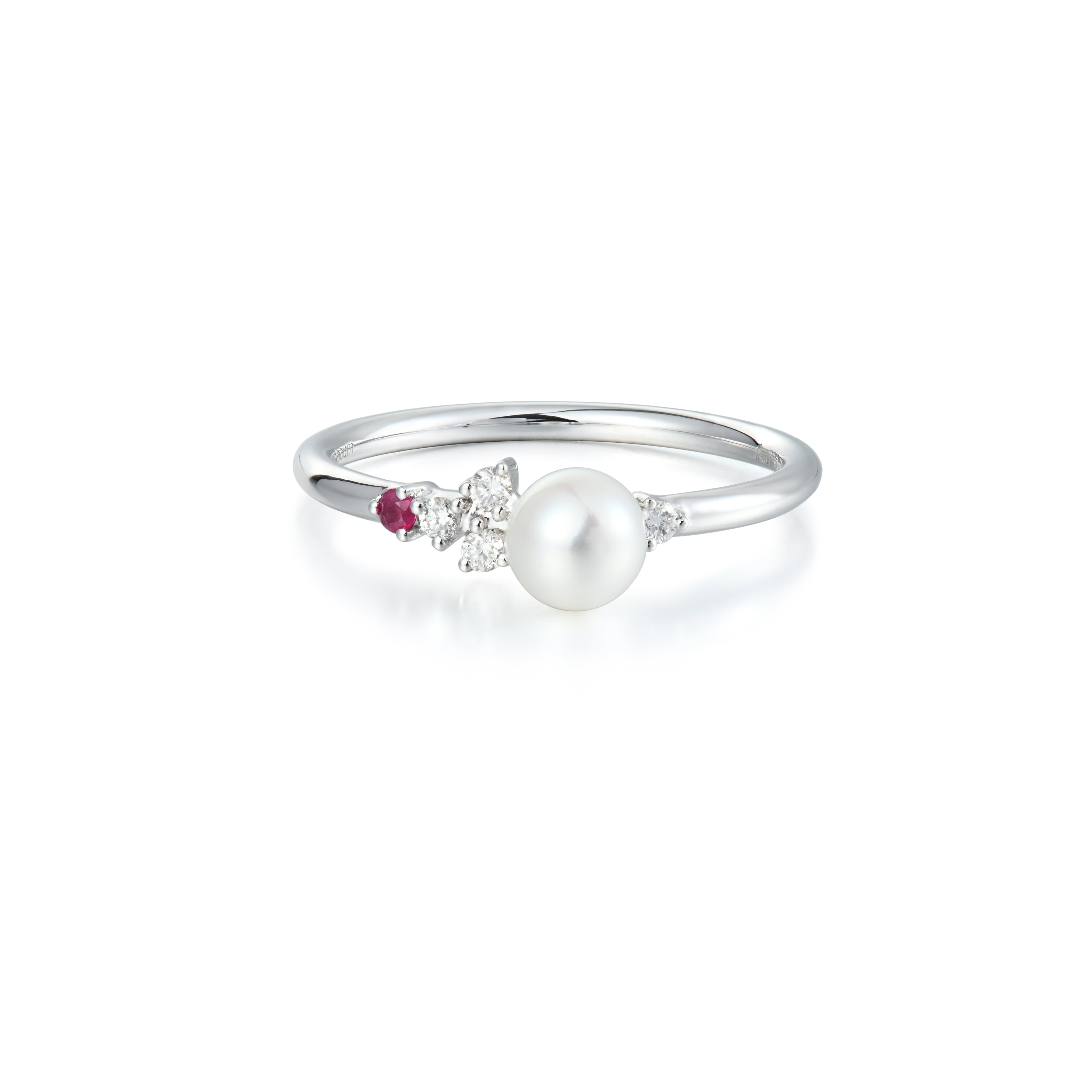 Ruby Stardust Pearl Ring