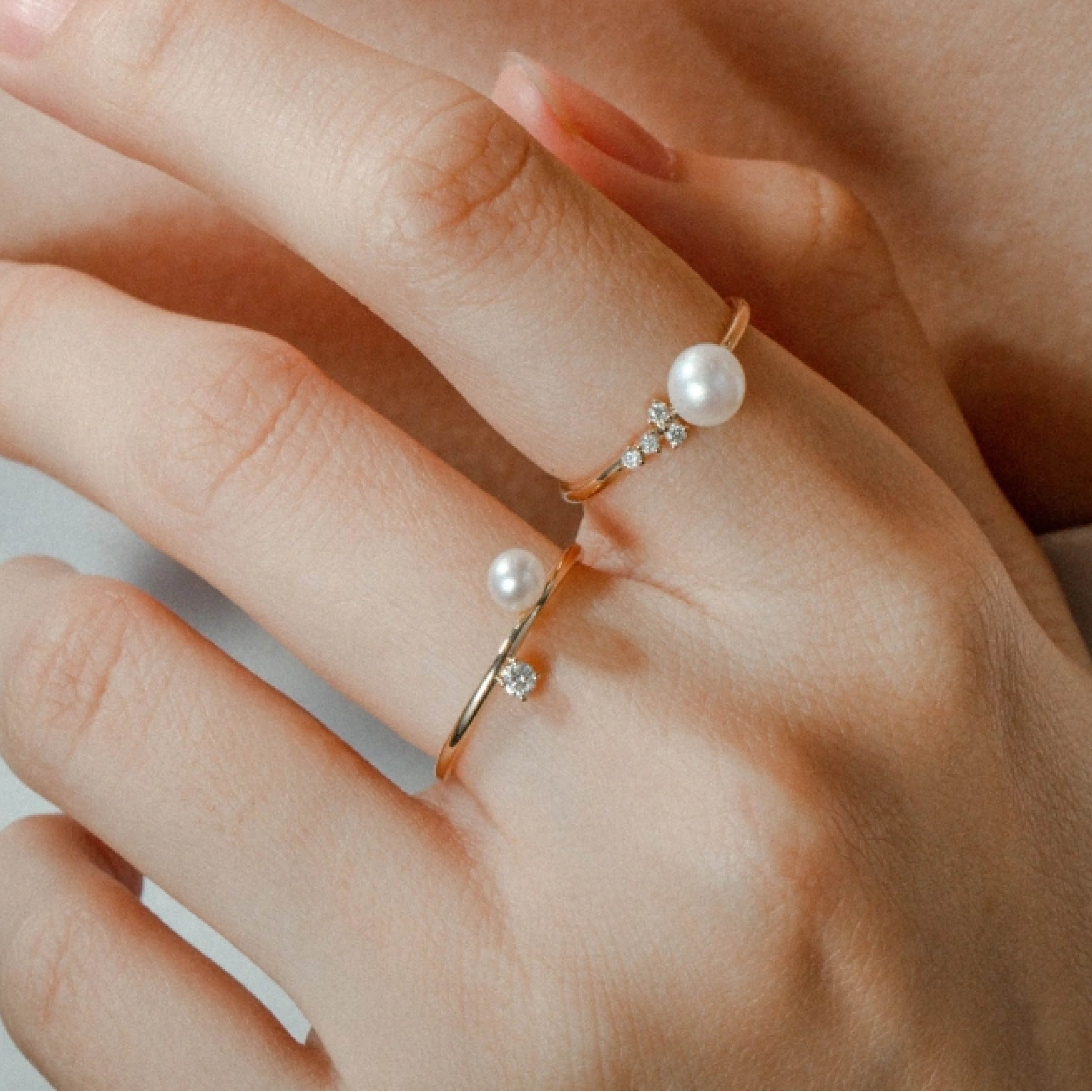 Starseed Diamond Pearl Ring