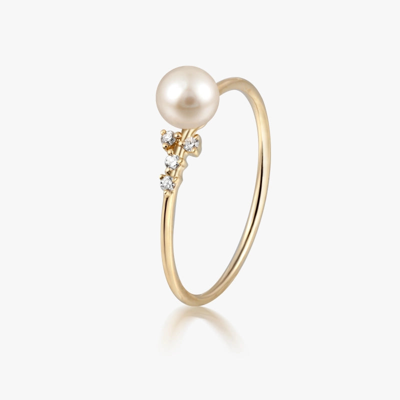 Starseed Diamond Pearl Ring