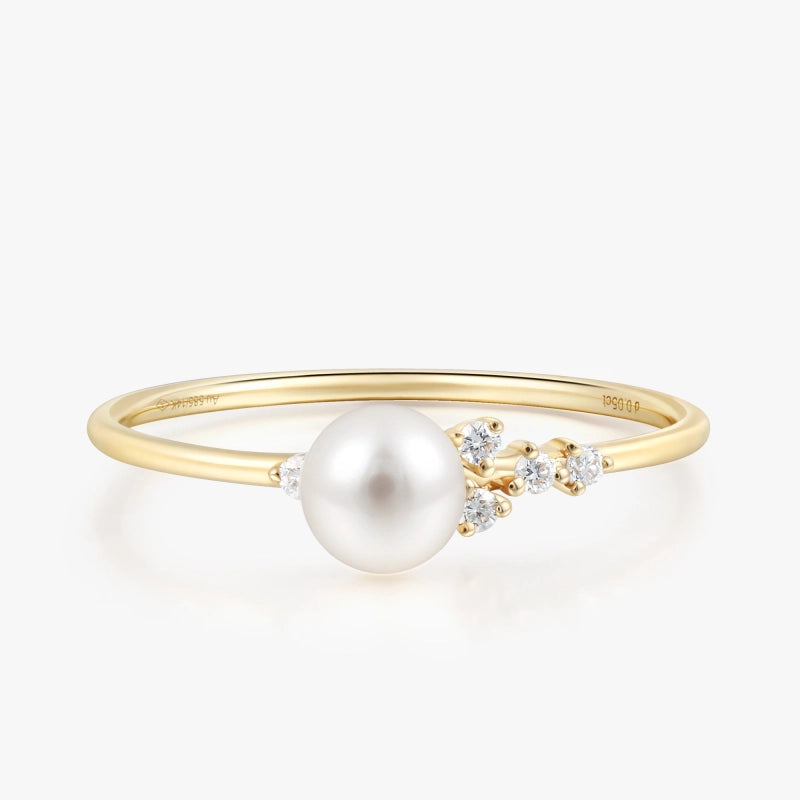 Starseed Diamond Pearl Ring