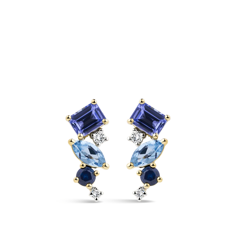 Confetti Studs - Tansanit