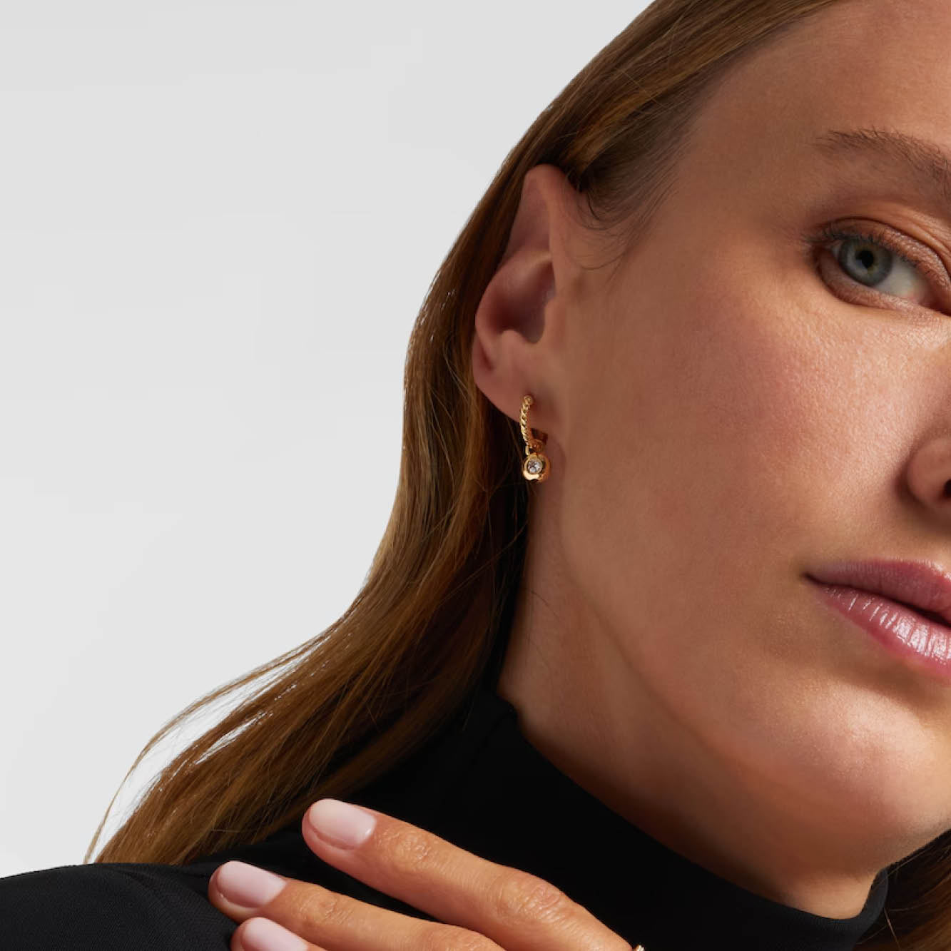 Midi Classics Cable Creolen – Lab Grown Diamond Edition