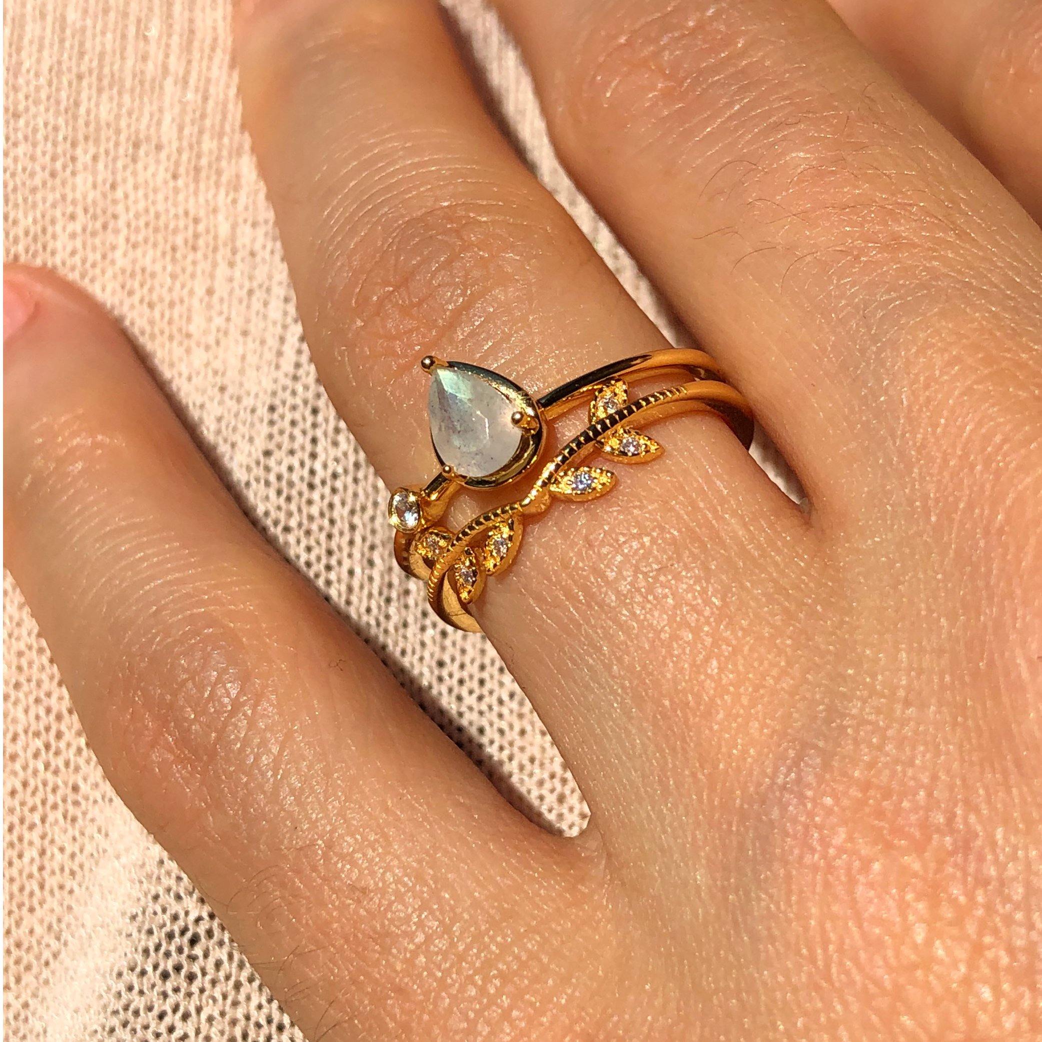 Labradorit Drop Solid Gold - Rufweite Switzerland