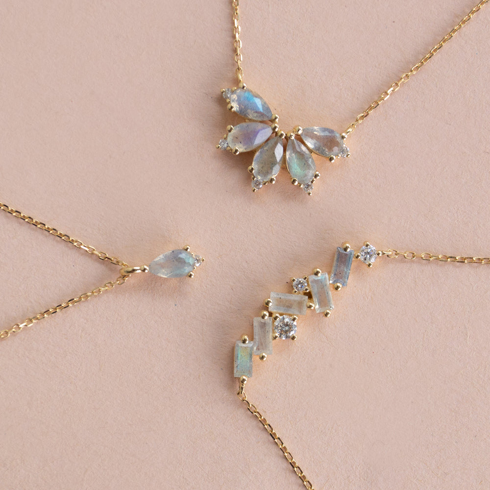 Labradorit Drop Chain