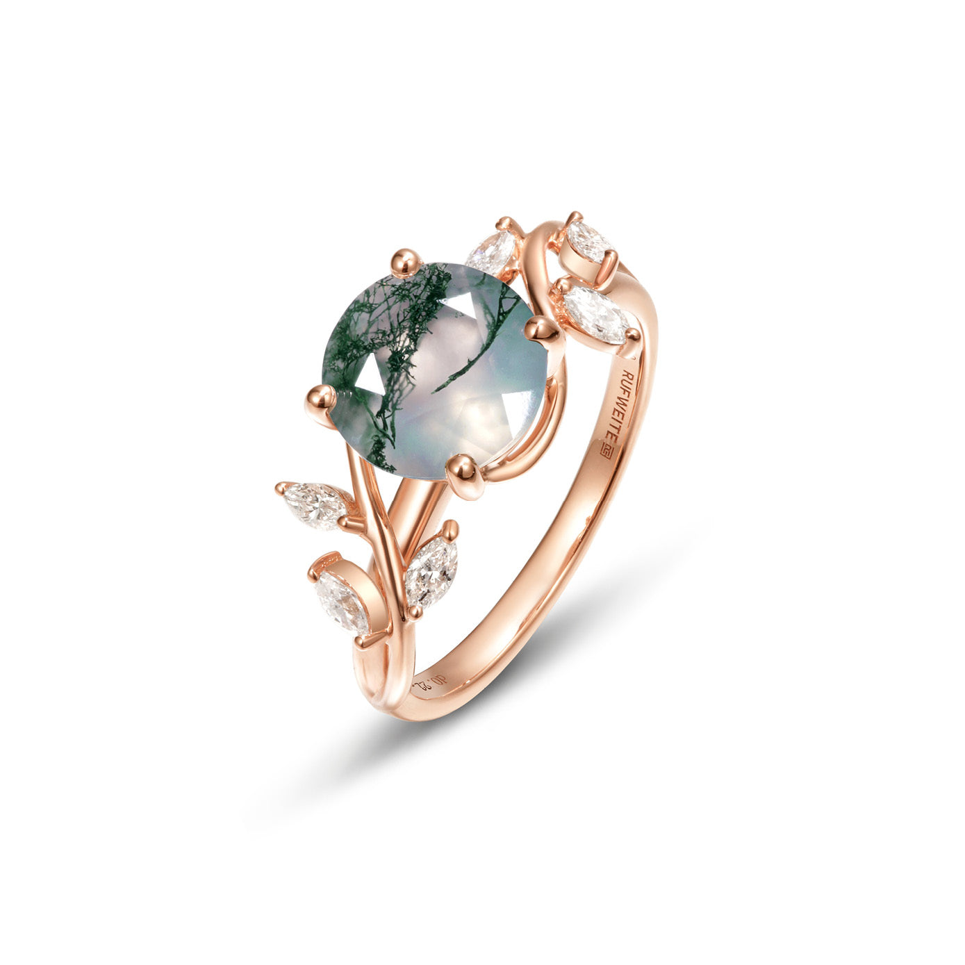 Flower Diamond Moss agate