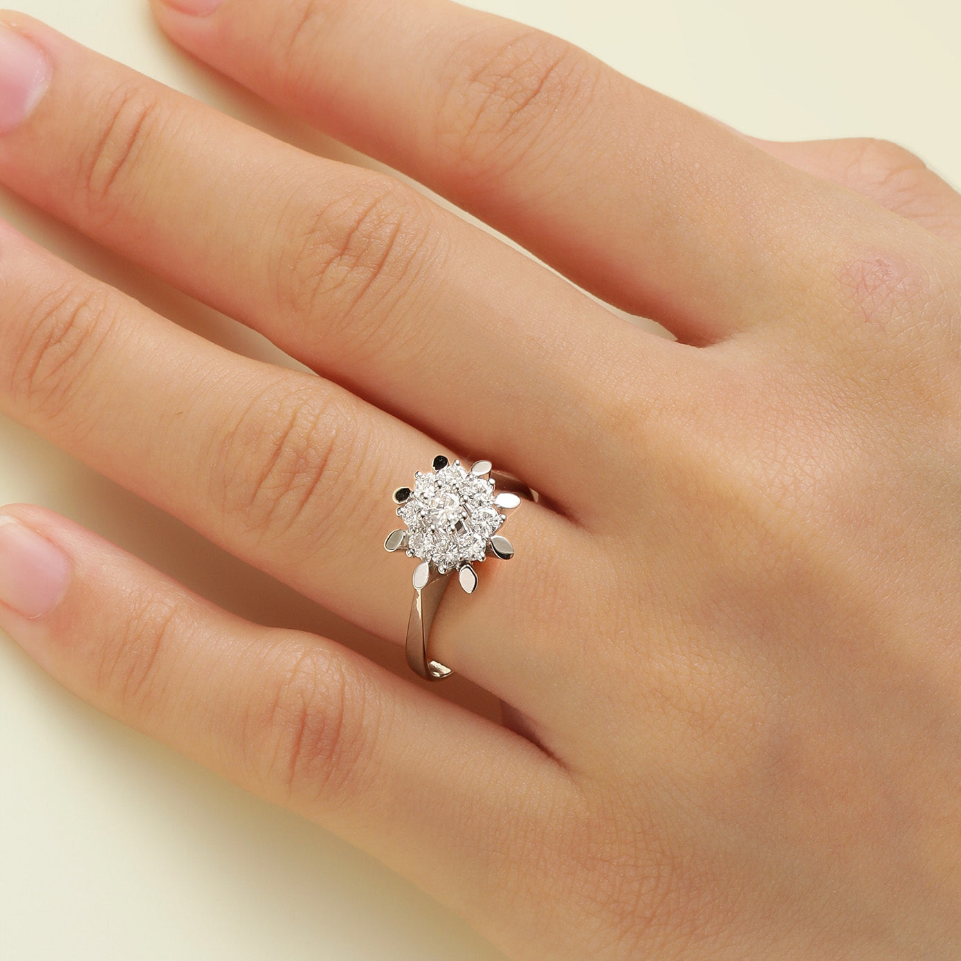 Sample Sale I Iced Diamond Flower Ring